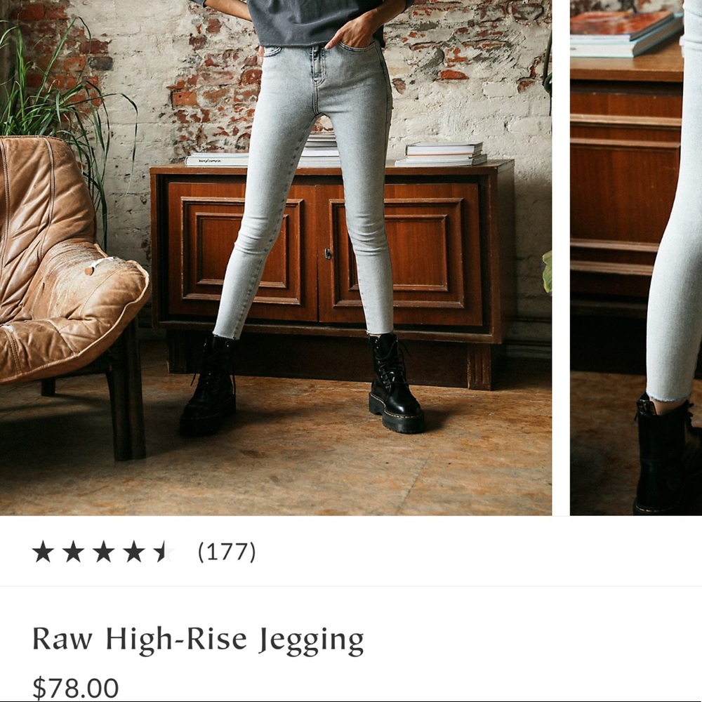 Free People Raw High Rise Jegging- Size 26